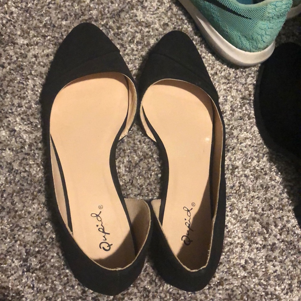 Qupid black flats